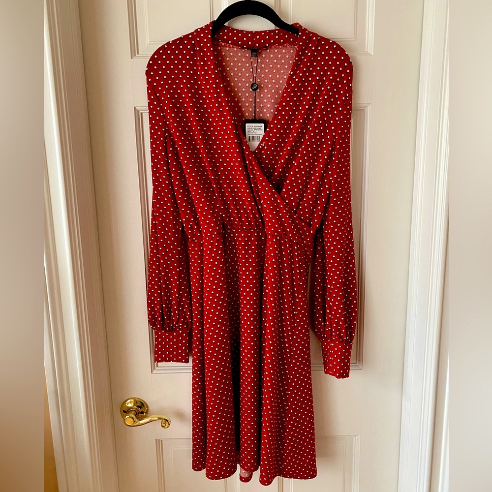 Adrianna Papell Retro Polka Dot Dress